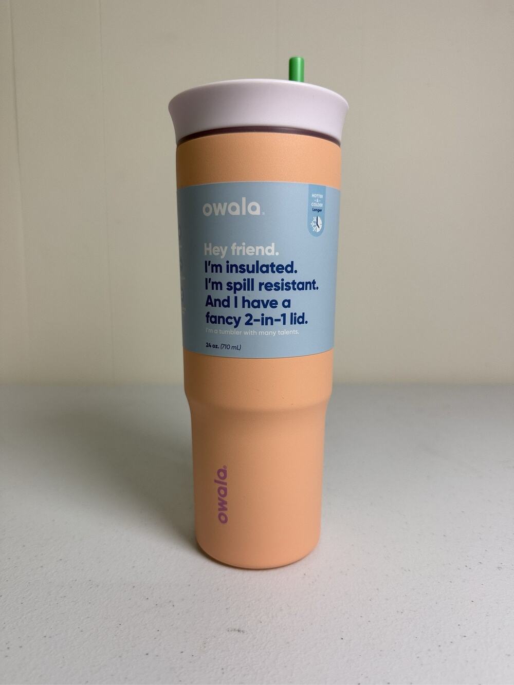 Owala 24oz Stainless Steel Tumbler with 2-in-1 Lid and Straw